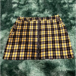 F21+ plaid skirt
